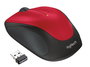Logitech M235 Ratón Inalámbrico RF, Conexión 2.4 GHz, Diseño Compacto con agarre de Goma Suave, Color Rojo