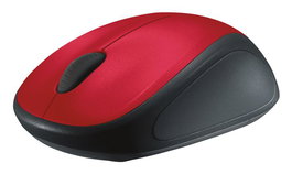 Logitech M235 Ratón Inalámbrico RF, Conexión 2.4 GHz, Diseño Compacto con agarre de Goma Suave, Color Rojo
