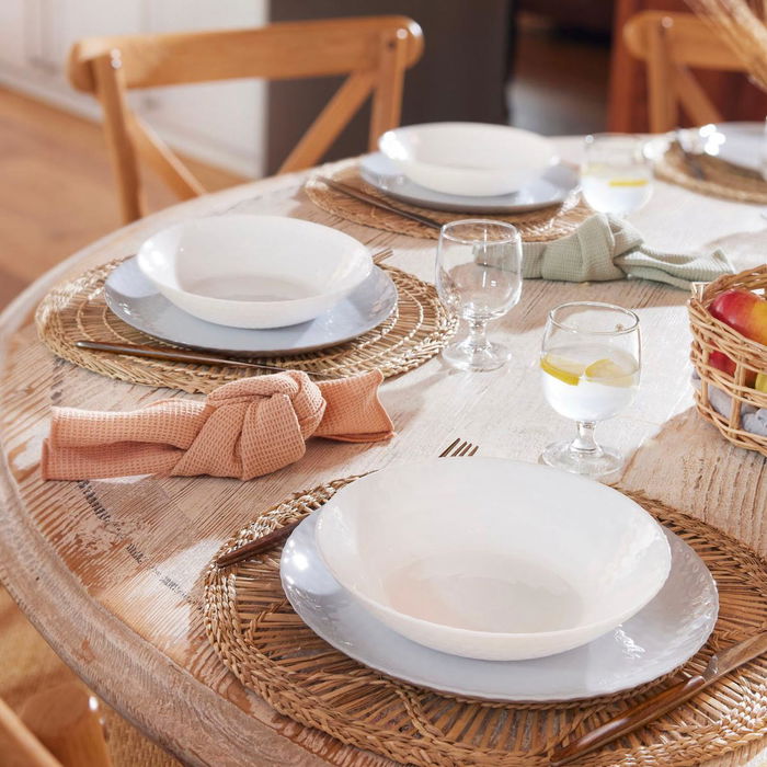 Vajilla Vidrio Pampille Granit Luminarc 18 Piezas - 6 Personas