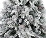 DKD Home Decor Árbol de Navidad LED con acabado nevado, 584 ramas y piñas, Blanco