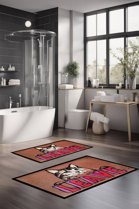 Mijölnir CT-5295 Juego de Alfombrillas de Baño 2 Piezas Antideslizante Antibacteriano Poliéster Lavable a Máquina 40x60cm y 60x100cm