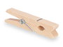 Pincello Set 9 Pinzas Madera Natural 7.7x12.4x2 cm (Set de 24)