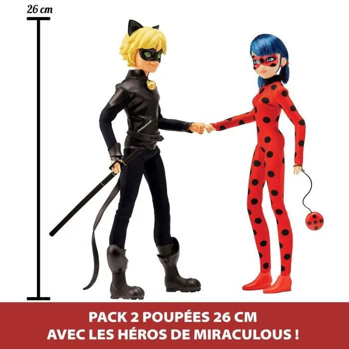 Bandai Miraculous Ladybug Muñecas de Moda 26 cm - Paquete de 2