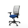 PIQUERAS Y CRESPO Silla de oficina Zulema con mecanismo Sincro Azul y Blanco