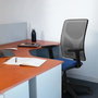 PIQUERAS Y CRESPO Silla de oficina Motilla con mecanismo Sincro, Turquesa y Gris