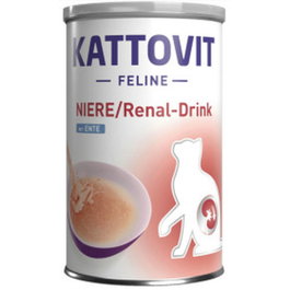 Kattovit Bebida Renal con Pato para Gatos Adultos, 12 x 135 ml