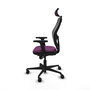 PIQUERAS Y CRESPO Silla de oficina Jorquera con mecanismo Sincro, Morado y Negro
