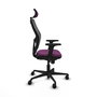 PIQUERAS Y CRESPO Silla de oficina Jorquera con mecanismo Sincro, Morado y Negro