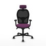 PIQUERAS Y CRESPO Silla de oficina Jorquera con mecanismo Sincro, Morado y Negro