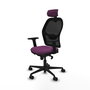 PIQUERAS Y CRESPO Silla de oficina Jorquera con mecanismo Sincro, Morado y Negro