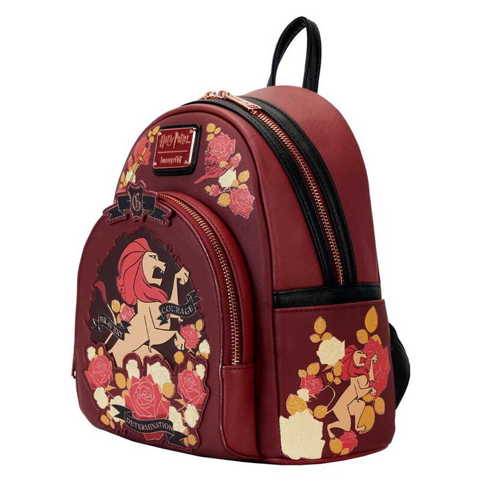 Loungefly Mochila Harry Potter Gryffindor House Floral 26cm Piel Vegana con Apliques y Estampados Loungefly Mochila Harry Potter Gryffindor House Floral 26cm Piel Vegana con Apliques y Estampados