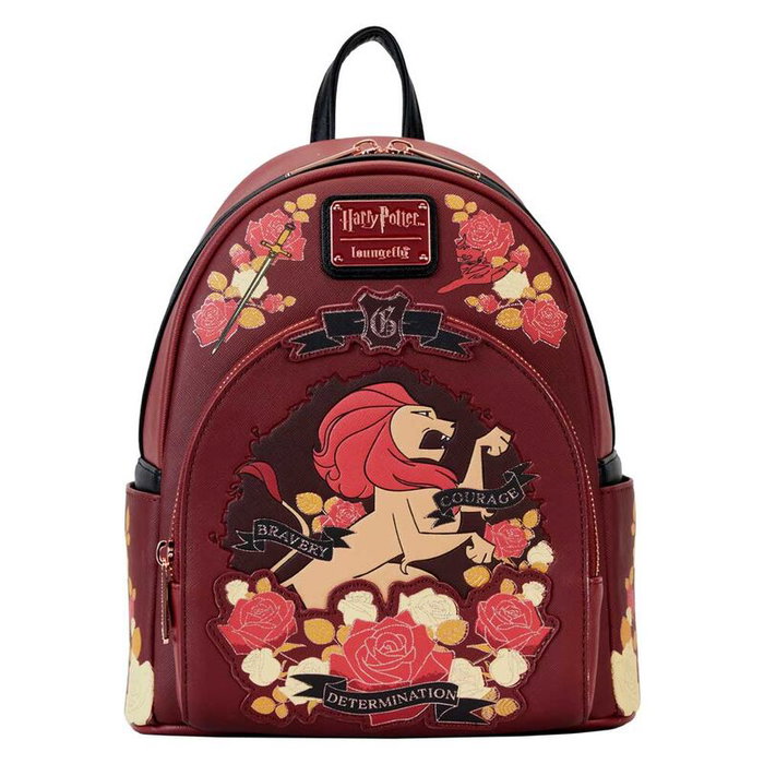 Loungefly Mochila Harry Potter Gryffindor House Floral 26cm Piel Vegana con Apliques y Estampados Loungefly Mochila Harry Potter Gryffindor House Floral 26cm Piel Vegana con Apliques y Estampados