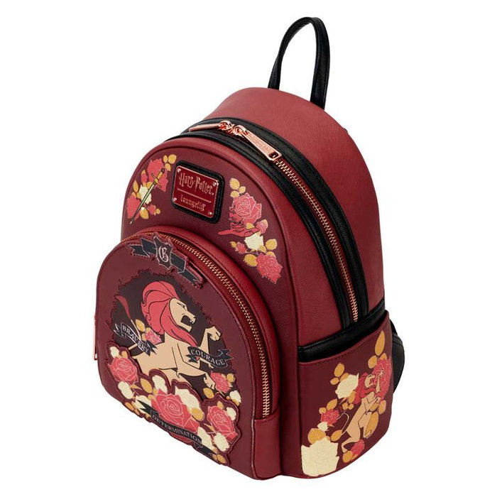 Loungefly Mochila Harry Potter Gryffindor House Floral 26cm Piel Vegana con Apliques y Estampados Loungefly Mochila Harry Potter Gryffindor House Floral 26cm Piel Vegana con Apliques y Estampados