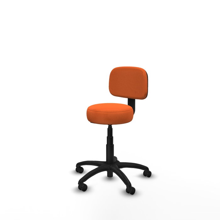 PIQUERAS Y CRESPO Silla Llanos giratoria naranja con base de poliamida PIQUERAS Y CRESPO Silla Llanos giratoria naranja con base de poliamida