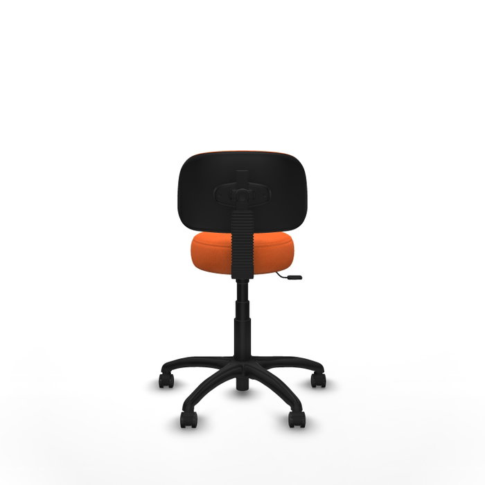 PIQUERAS Y CRESPO Silla Llanos giratoria naranja con base de poliamida PIQUERAS Y CRESPO Silla Llanos giratoria naranja con base de poliamida