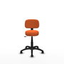 PIQUERAS Y CRESPO Silla Llanos giratoria naranja con base de poliamida