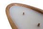 DKD Home Decor Portavelas de Teca y Cera Parafina Natural
