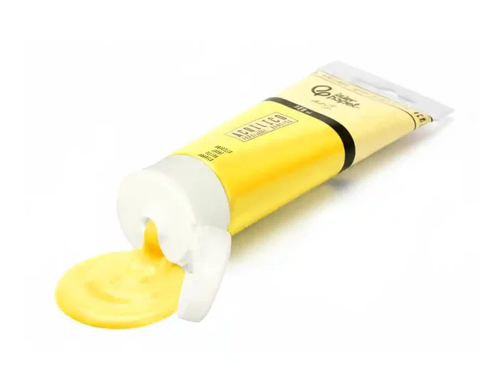 Liderpapel Pintura acrílica en tubo de plástico de 120 ml, Amarillo