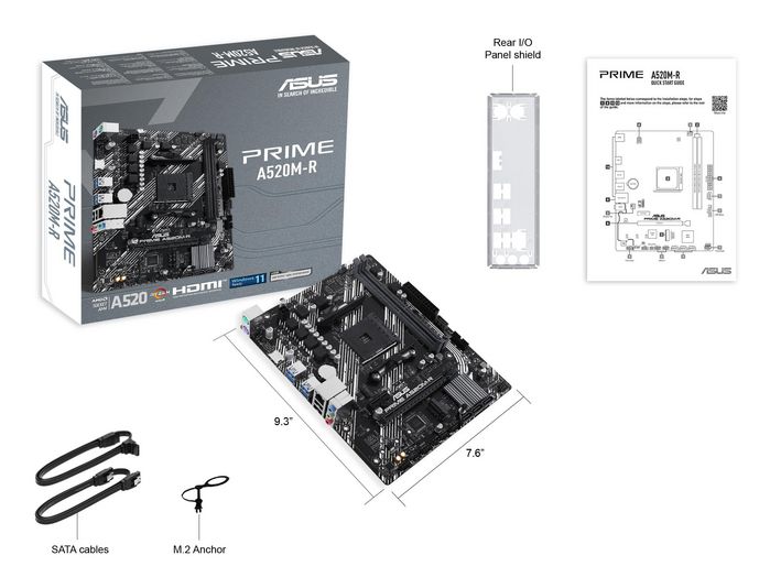ASUS PRIME A520M-R AMD AM4 DDR5 Micro ATX