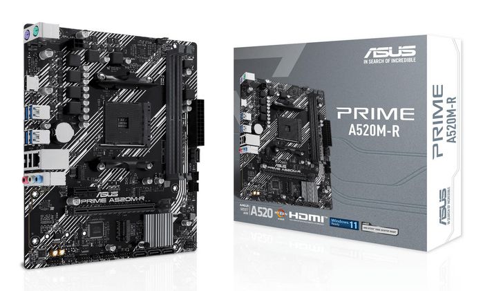 ASUS PRIME A520M-R AMD AM4 DDR5 Micro ATX