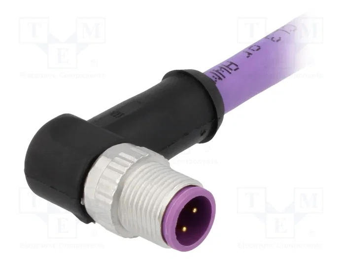 HARTING Conector M12 Macho 4 Pines con Cable de 0,5 m, Ángulo 90° HARTING Conector M12 Macho 4 Pines con Cable de 0,5 m, Ángulo 90°