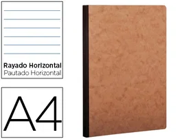 Clairefontaine Libreta A4 96 Hojas Rayado Horizontal 90g tapa Cartulina 210x297 mm