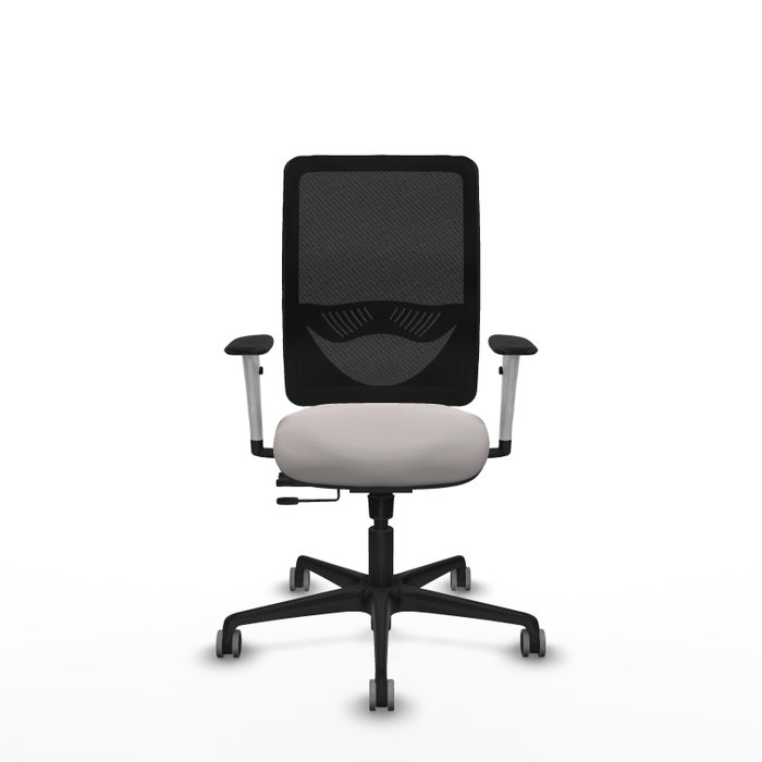 PIQUERAS Y CRESPO Silla de oficina Zulema con mecanismo Sincro/Traslack Blanco y Negro