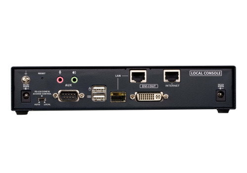 Aten KE6900AiT Transmisor KVM DVI-I sobre IP para una pantalla con acceso a Internet y consola remota USB, 1920x1200, montaje en rack, Negro
