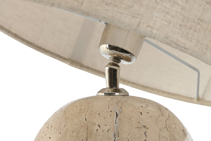 DKD Home Decor Lámpara Sobremesa Neoclásico 30 x 40.5 x 30 cm Algodón y Mármol