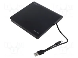 SAVIO Unidad de DVD externa AK-59, Negro, USB A