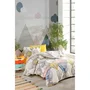Juego de cama 1 funda nórdica 220x240 cm + 2 fundas de almohada 60x60 cm 100% algodón reforzado Mostaza