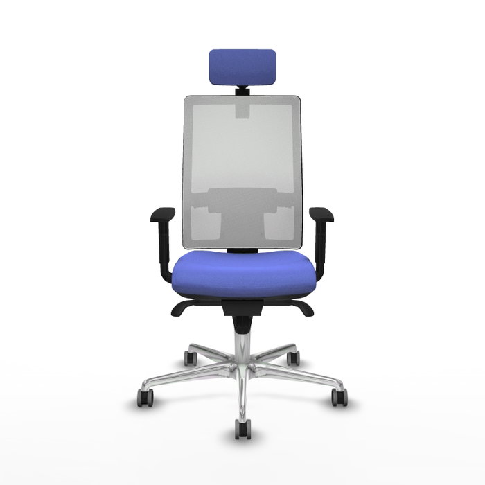 PIQUERAS Y CRESPO Silla de oficina Horna con Mecanismo Sincro Azul claro y Blanco PIQUERAS Y CRESPO Silla de oficina Horna con Mecanismo Sincro Azul claro y Blanco