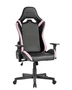 Mars Gaming Silla Gaming MGC-PRO Ergonómica con Cuero PU, Reclinable 135°, Brazos 2D, Cojines Lumbar y Cervical Soft-Touch, Base Acero - Negro con Rosa