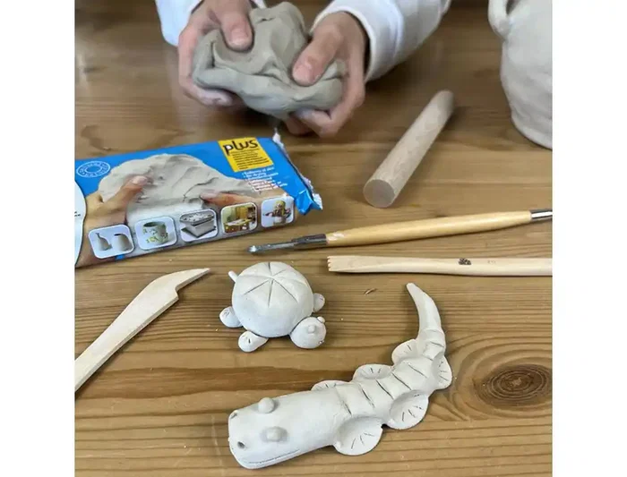 SIO-2 Plus Pasta de Modelar Arcilla Natural para Manualidades y Profesionales, Endurece al Aire, Blanco, Paquete de 5 kg