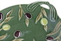 DKD Home Decor Bandeja de Gres Olivo Relieve Verde Oscuro 33x26,6x5 cm