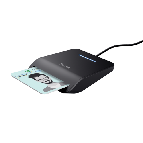 Trust Primo Lector de Tarjetas Inteligentes y DNI USB Tipo C Negro