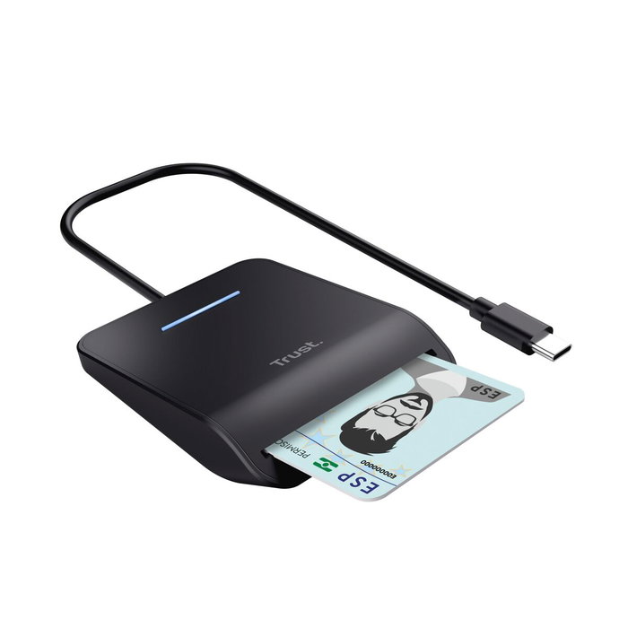 Trust Primo Lector de Tarjetas Inteligentes y DNI USB Tipo C Negro