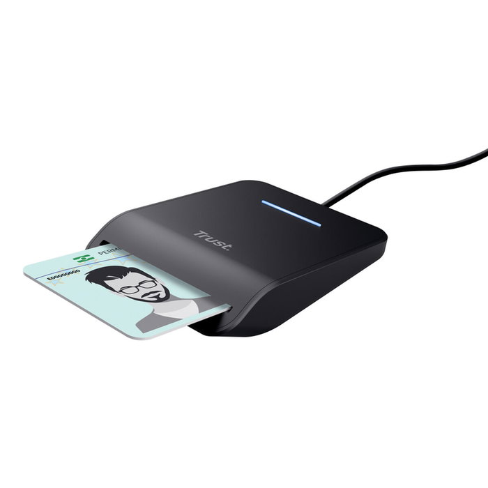 Trust Primo Lector de Tarjetas Inteligentes y DNI USB Tipo C Negro