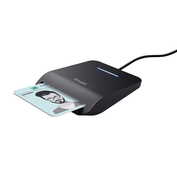 Trust Primo Lector de Tarjetas Inteligentes y DNI USB Tipo C Negro