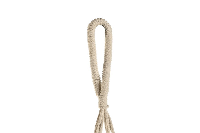 DKD Home Decor Pantalla Macramé Beige 30x30x130 cm