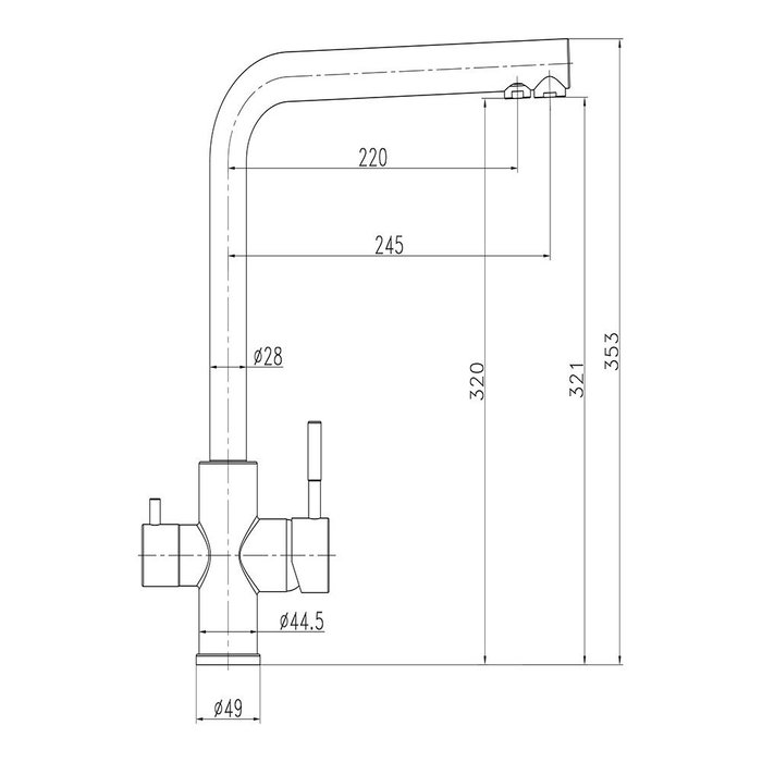 Verhal Grifo Monomando para Cocina con Caño Alto de 36 cm y Kit para Ósmosis, Acero Inoxidable Cepillado, 3 Vías Verhal Grifo Monomando para Cocina con Caño Alto de 36 cm y Kit para Ósmosis, Acero Inoxidable Cepillado, 3 Vías