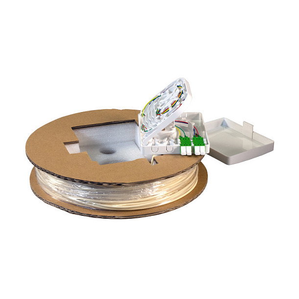 EFB Elektronik Cable de fibra óptica FTTX 2x LC/APC Duplex, G.657.A2, 50m