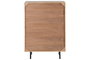 DKD Home Decor Chifonier Moderno Marron Claro 5 Cajones Acacia y Metal 80 x 40 x 115 cm