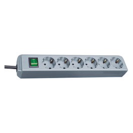 Brennenstuhl Regleta ECO-Line 6 Tomas 1.5m Silbergrau