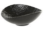 DKD Home Decor Set de 6 Platos Hondos de Porcelana Negro con Relieve HORECA BLACK