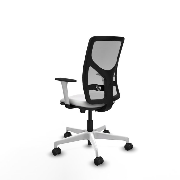 PIQUERAS Y CRESPO Silla de oficina Motilla con mecanismo Sincro, Blanco y Gris