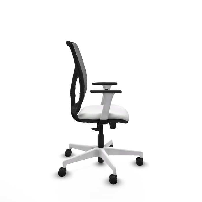 PIQUERAS Y CRESPO Silla de oficina Motilla con mecanismo Sincro, Blanco y Gris