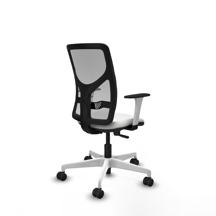 PIQUERAS Y CRESPO Silla de oficina Motilla con mecanismo Sincro, Blanco y Gris