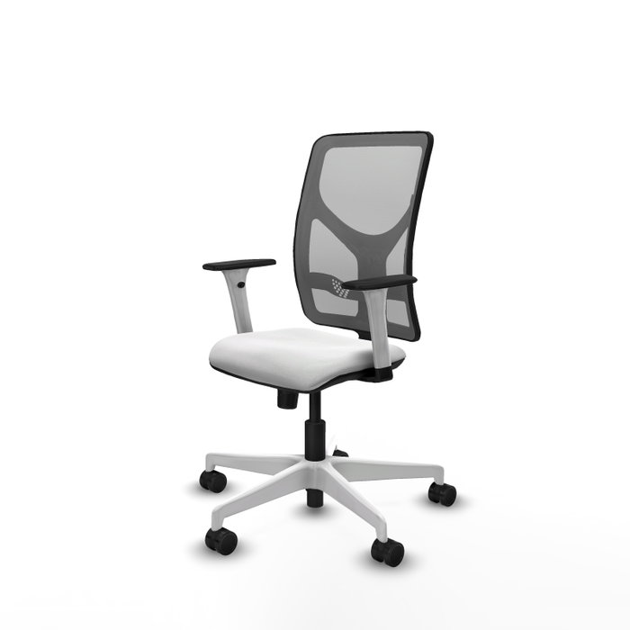 PIQUERAS Y CRESPO Silla de oficina Motilla con mecanismo Sincro, Blanco y Gris
