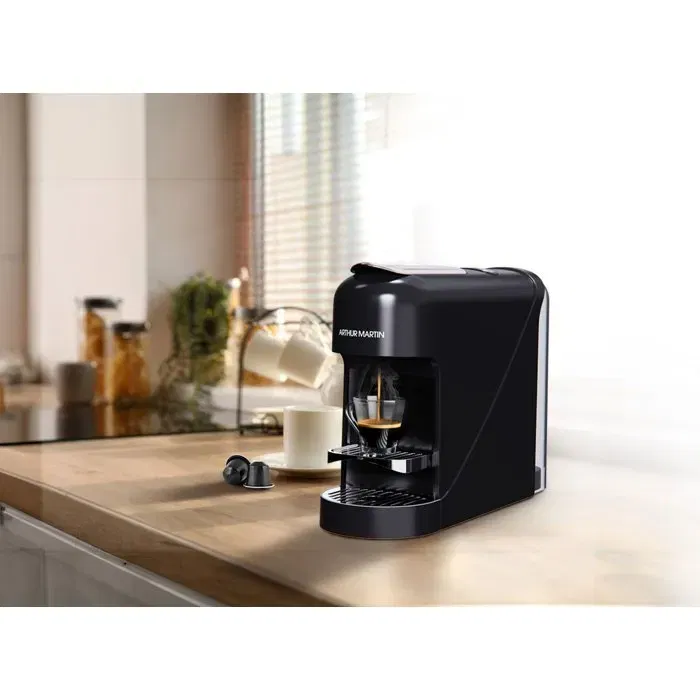 Arthur Martin AMN230N Cafetera de Cápsulas Espresso y Lungo - 1400 W - Negra